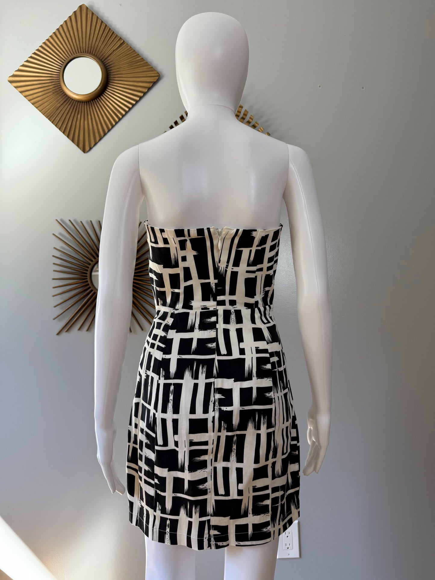 Charlotte Russe - Black & White Abstract Mini Dress