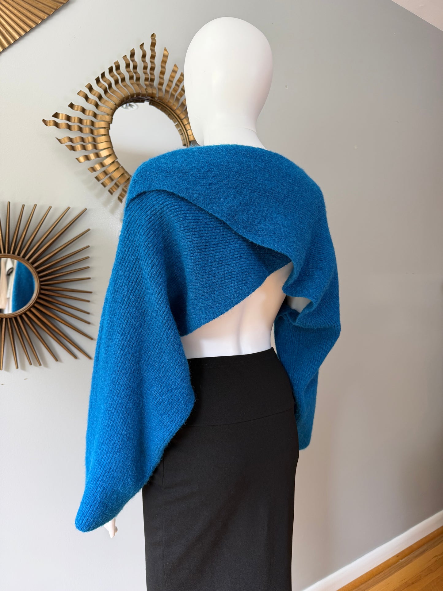 Blue High & Low Sweater