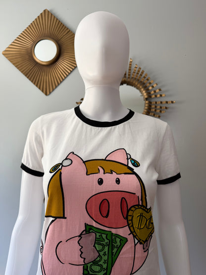 Dolce & Gabbana - White 2019 “Money Ping” T-shirt