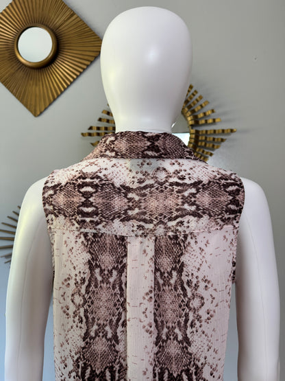 Rachel Zoe - Pink Snakeskin Print Top