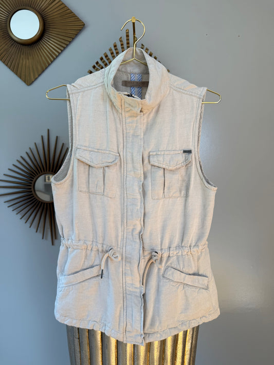 Max Jeans - Beige Zip Up Vest