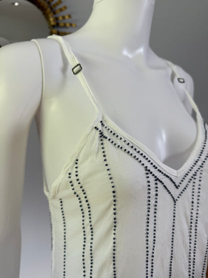 Milkshake- White Beaded Tank Top
