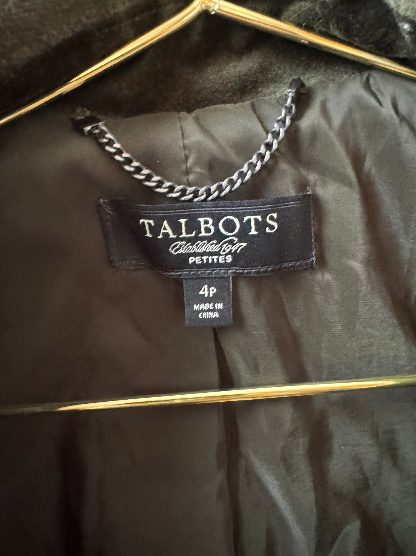 Talbots - Green Military Style Jacket