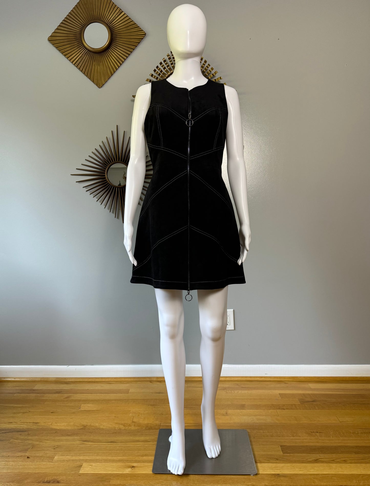 BCBG - Black Faux Suede Alaina Mini Dress