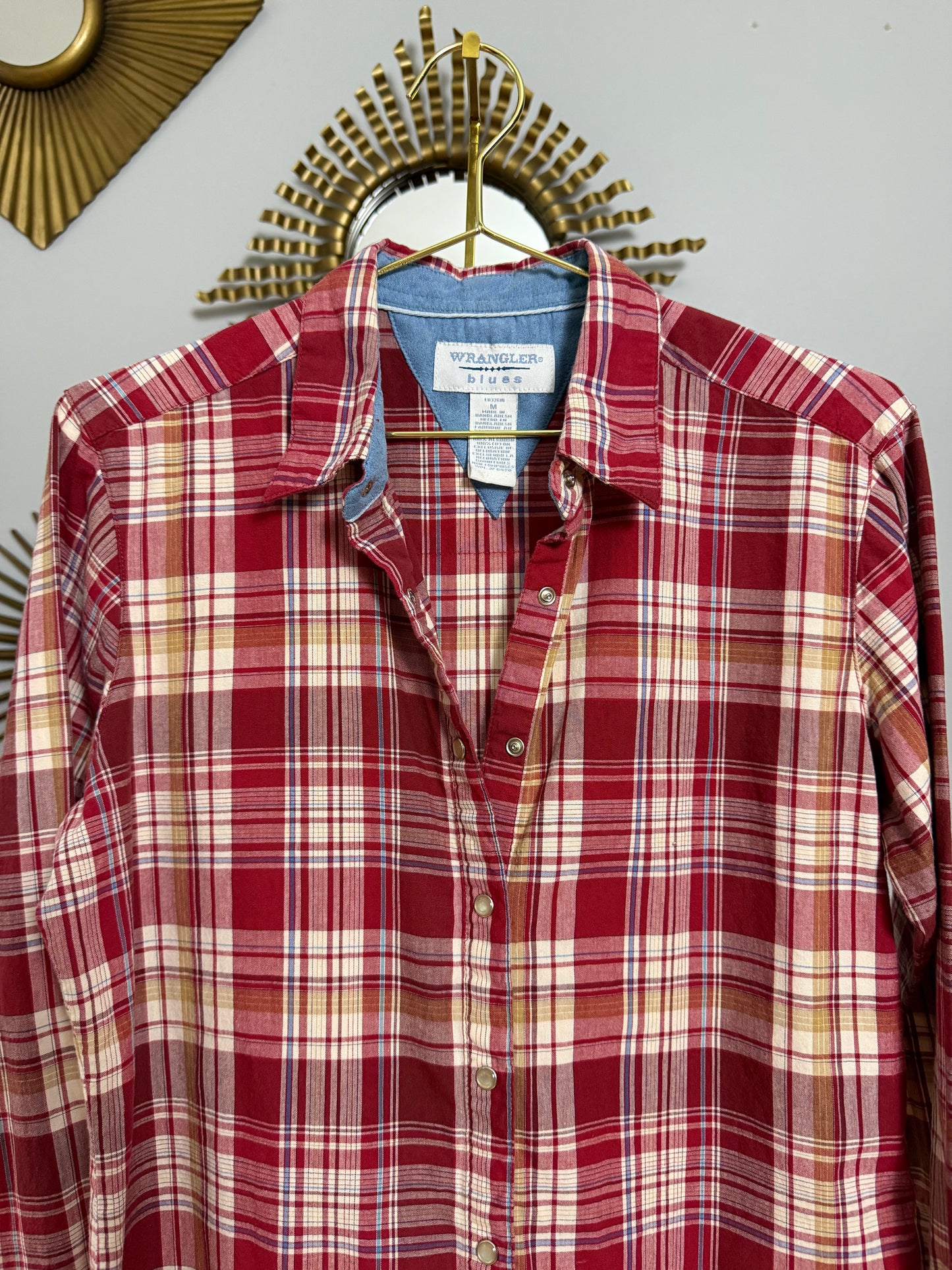 Wrangler - Red Plaid Button Down Shirt