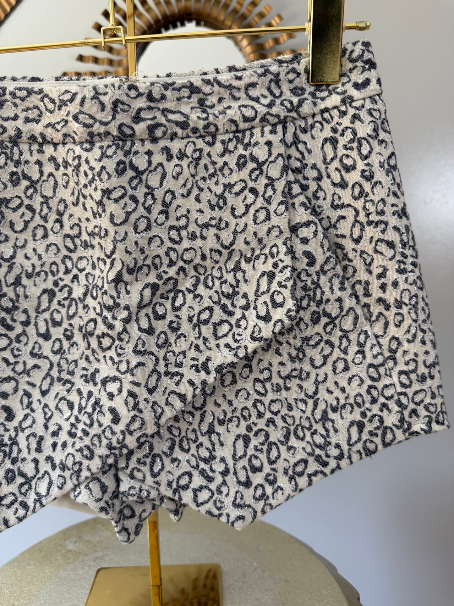 Express - White Leopard Print Skort