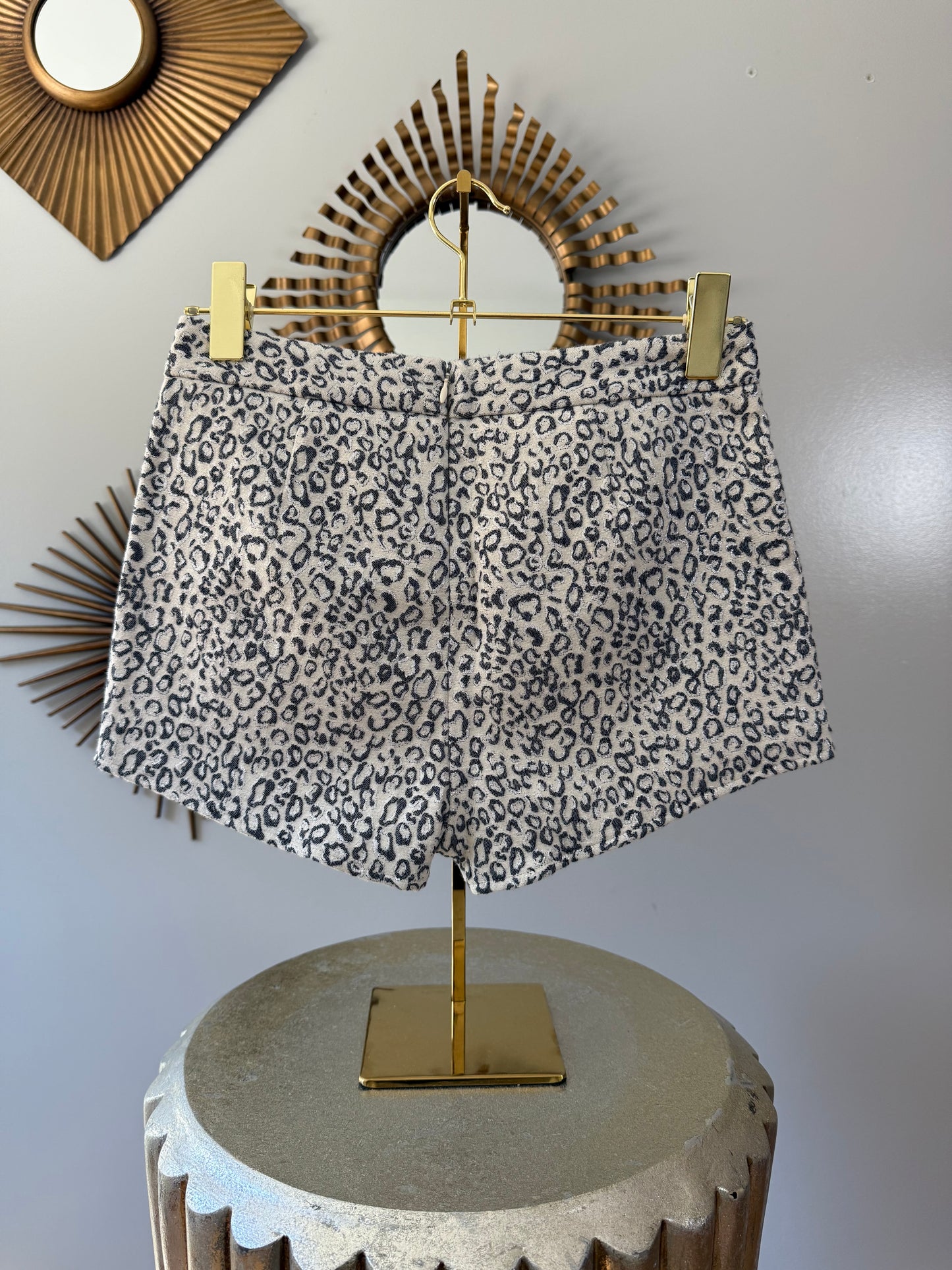 Express - White Leopard Print Skort