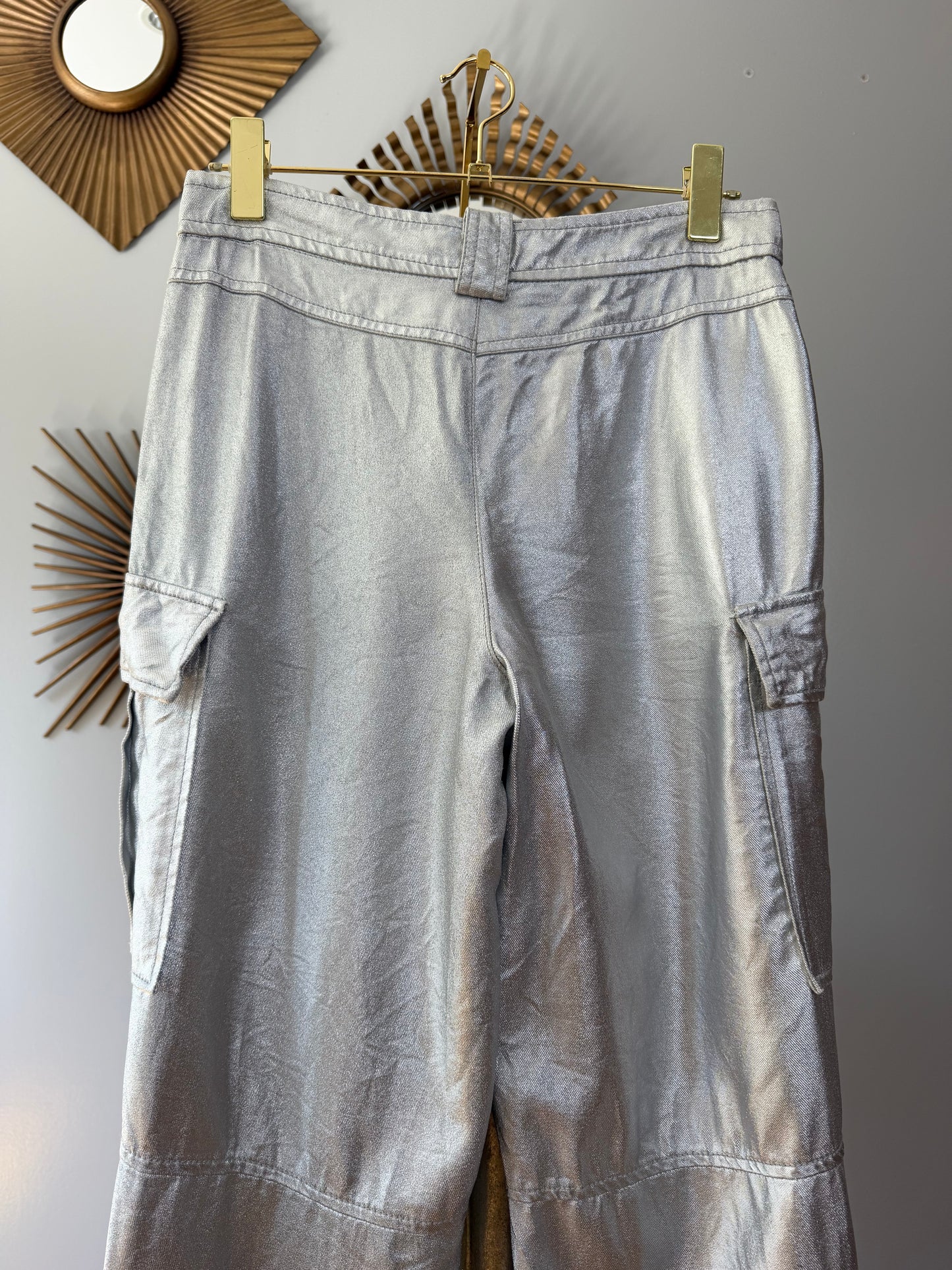 Zara - Silver Cargo Pants