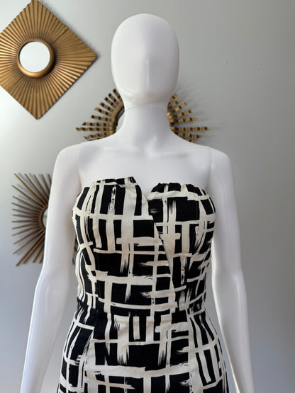 Charlotte Russe - Black & White Abstract Mini Dress