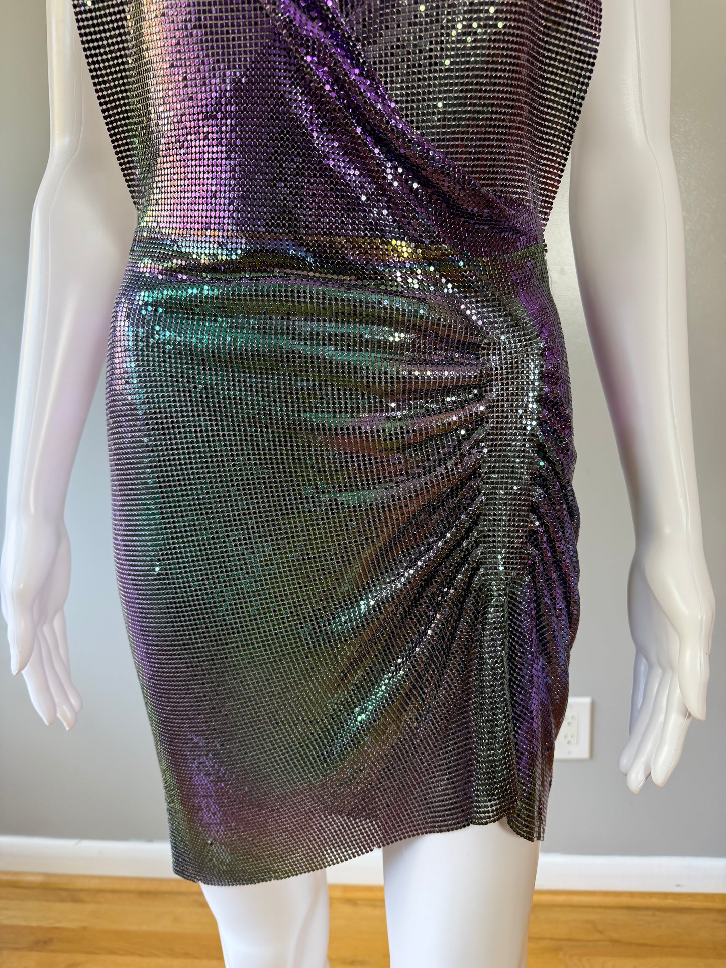 ZARA - Purple Chain-link Backless Dress