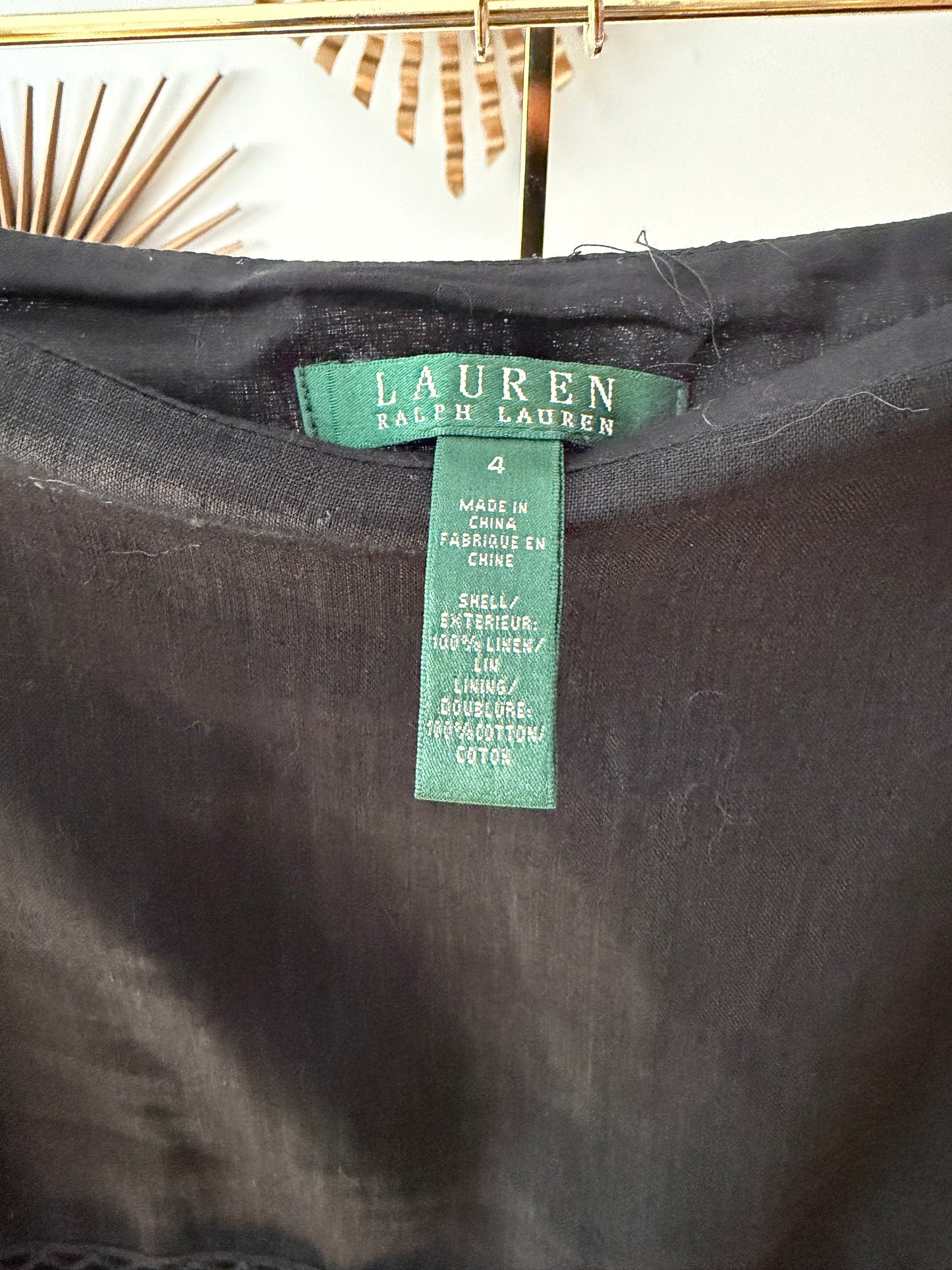Ralph Lauren - Black Linen A-line Skirt