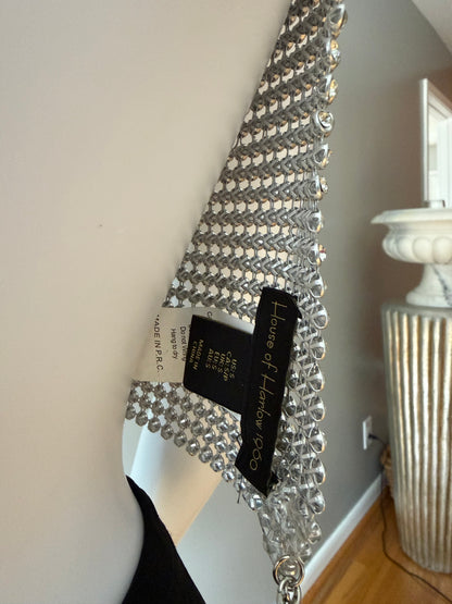 House of Harlow 1960 - Silver Rhinestone Embellished Crop Top