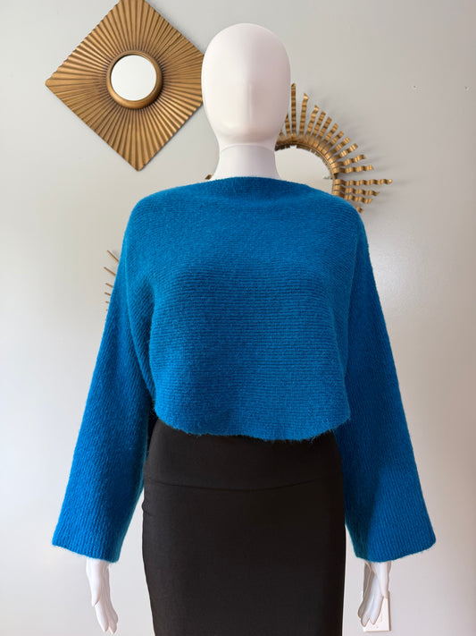 Blue High & Low Sweater