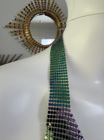 ZARA - Purple Chain-link Backless Dress