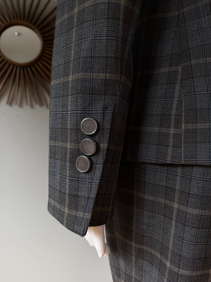 Etcetera - Blue & Grey Plaid Pantsuit
