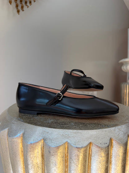 J Crew - Black Spazzo Mary Jane Ballet Flat