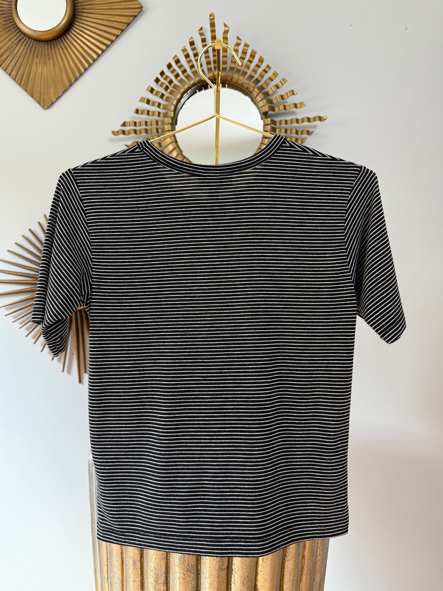 TopShop - Blue Striped Embroidered Shirt