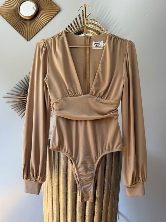 Princess Polly - Tan Jude Long Sleeve Bodysuit