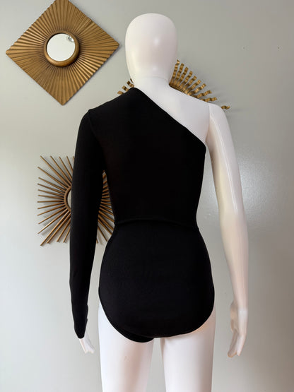 ZARA - Black One Shoulder Cutout Bodysuit