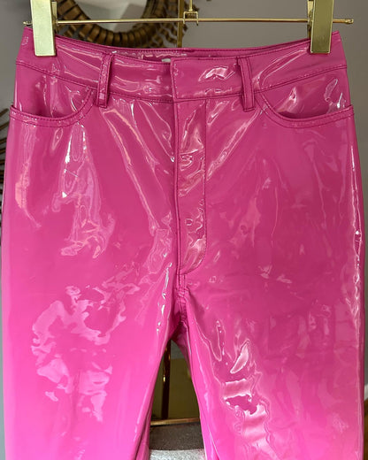 House of CB - Haridan Pink Patent Stretch Vinyl Pants