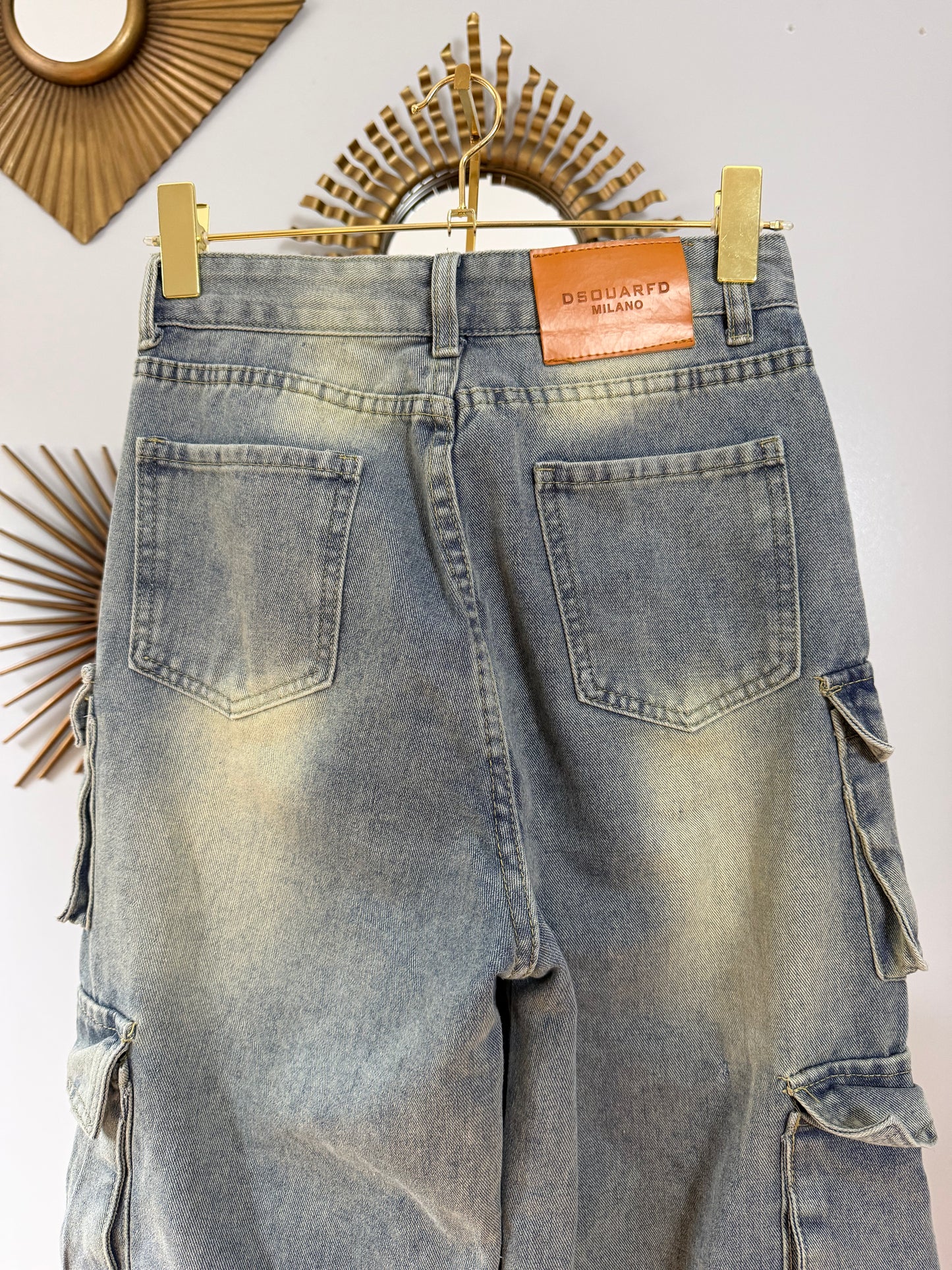 Milano - Blue Cargo High Waist Jeans