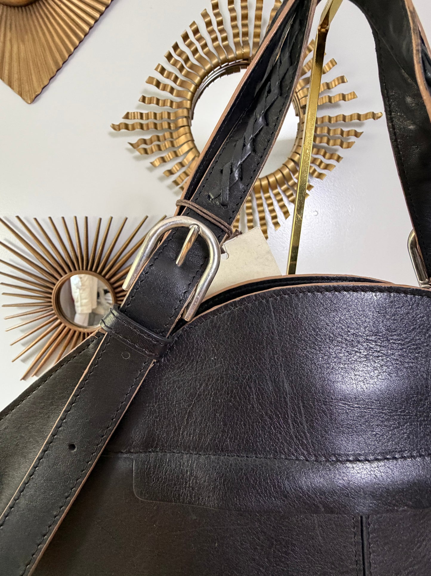 Velez - Black Leather Tote