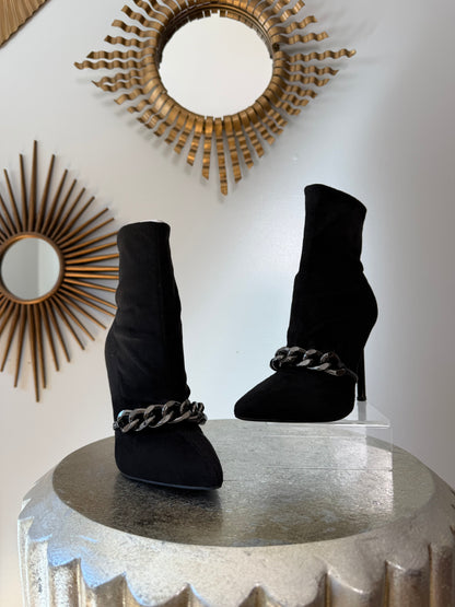 Nine West - Black Chain Booties