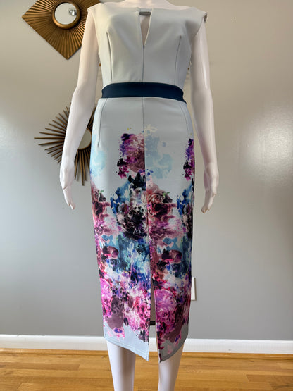 True Violet - Blue Floral Midi Dress