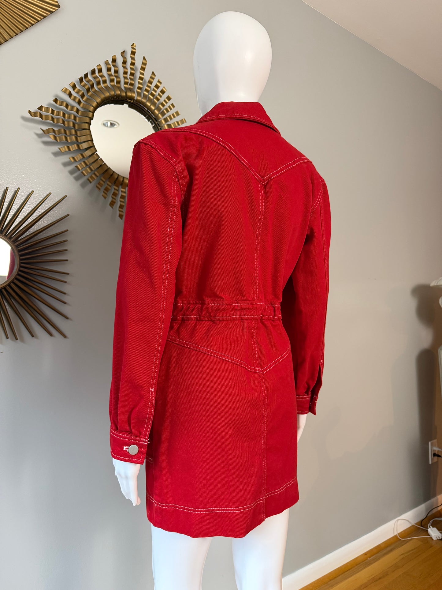 7 For all man kind - Red Denim Mini Dress