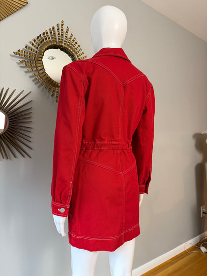 7 For all man kind - Red Denim Mini Dress
