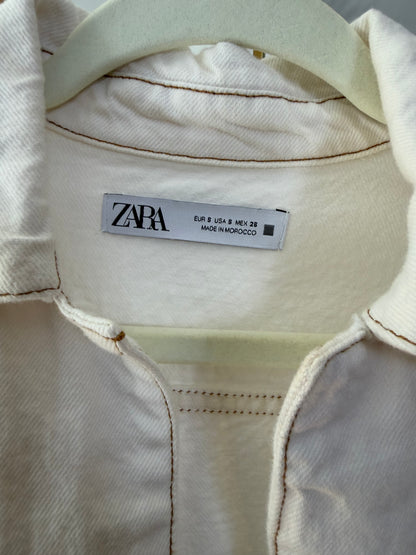 Zara - Beige Denim Jumpsuit