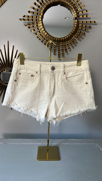 American Eagle 🦅- Stars & Stripes Beige Denim Shorts