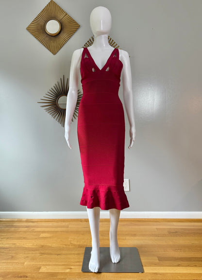 Red Bandage Mermaid Dress