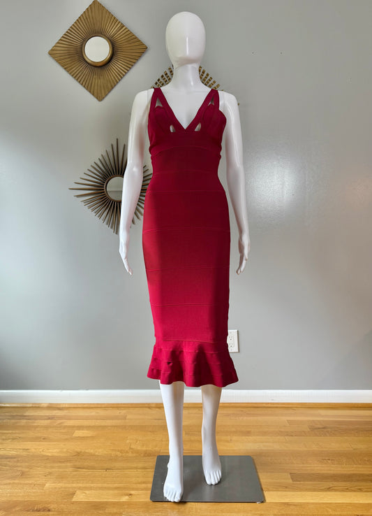 Red Bandage Mermaid Dress
