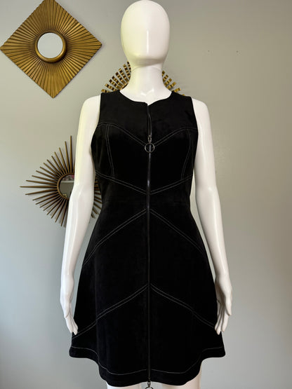 BCBG - Black Faux Suede Alaina Mini Dress