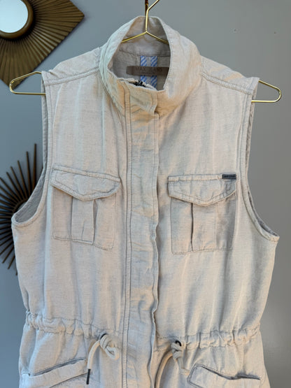 Max Jeans - Beige Zip Up Vest
