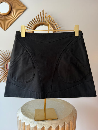 Versace - Black Cotton Mini Skirt