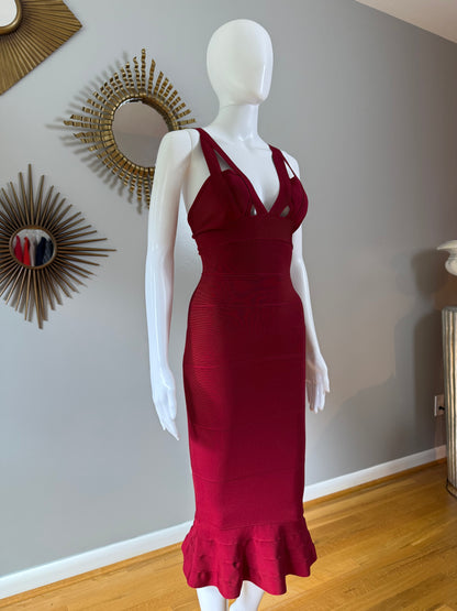 Red Bandage Mermaid Dress