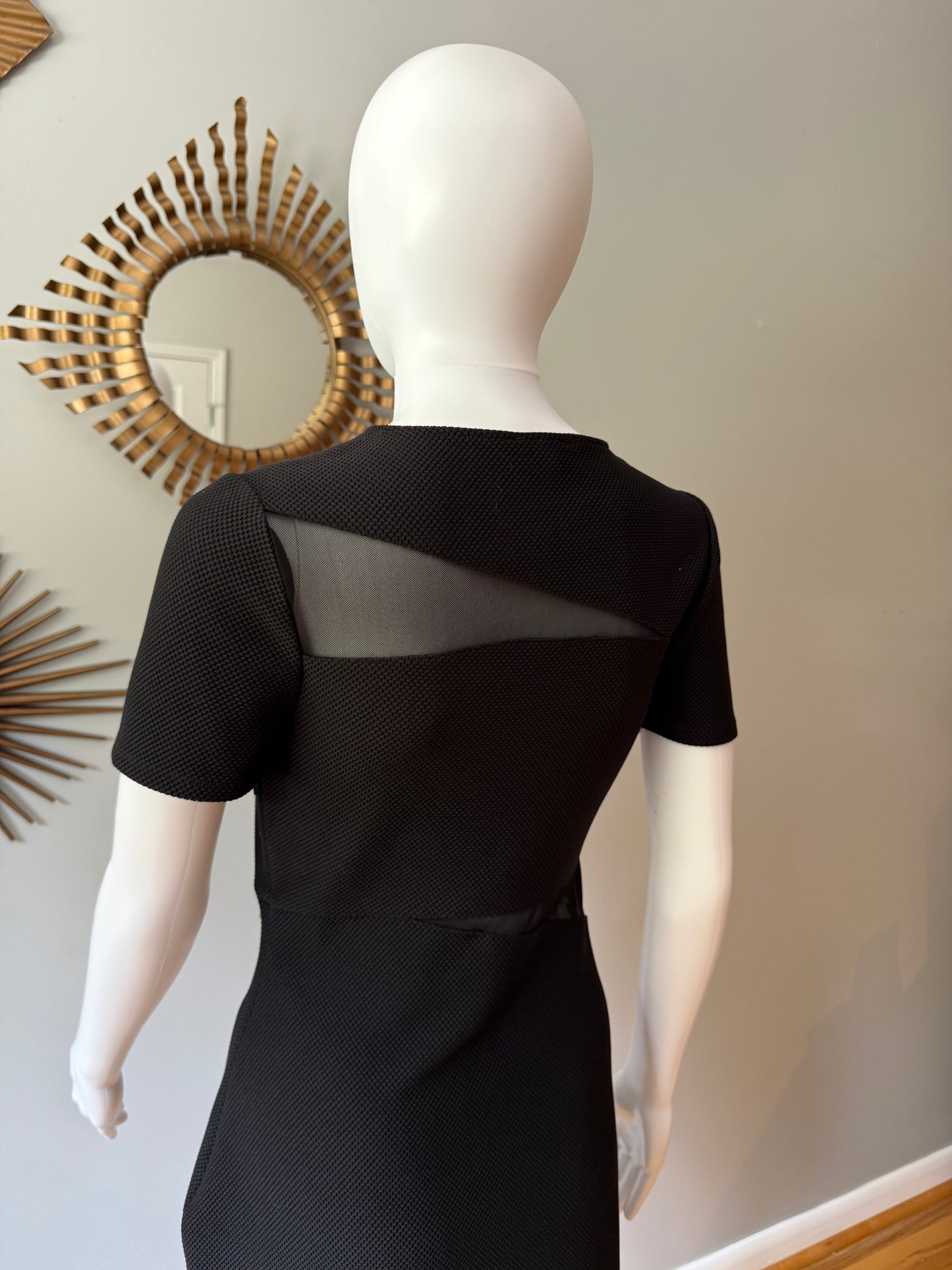 Express - Black Sheer Cutout Dress