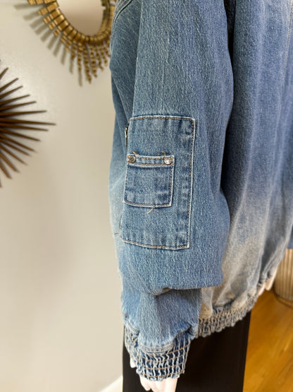 Guess - Blue Bomber Denim Jacket