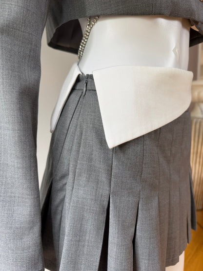 Nana Jacqueline - Grey Charloteen Jacket & Harper Skirt Set