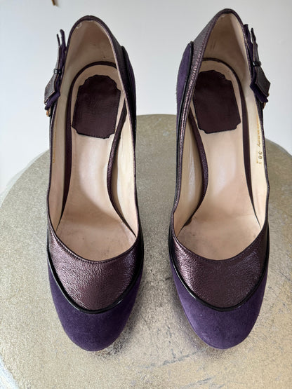 DIOR - Purple Deco Suede Pumps