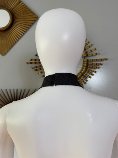 ZARA - Black Halter Tie-Neck Mini Dress