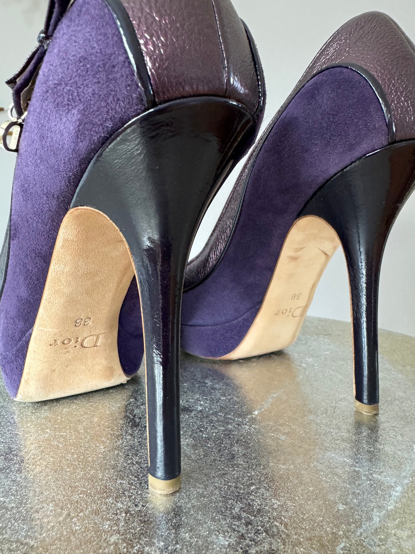 DIOR - Purple Deco Suede Pumps