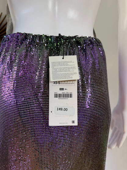 ZARA - Purple Chain-link Backless Dress
