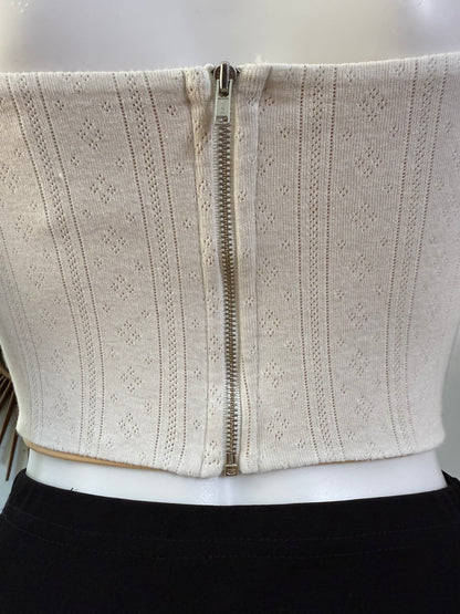 With Jean - White Cindy Corset Top