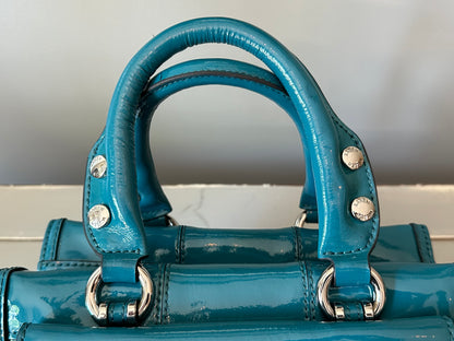 Karen Millen - Teal Patent Leather Handbag