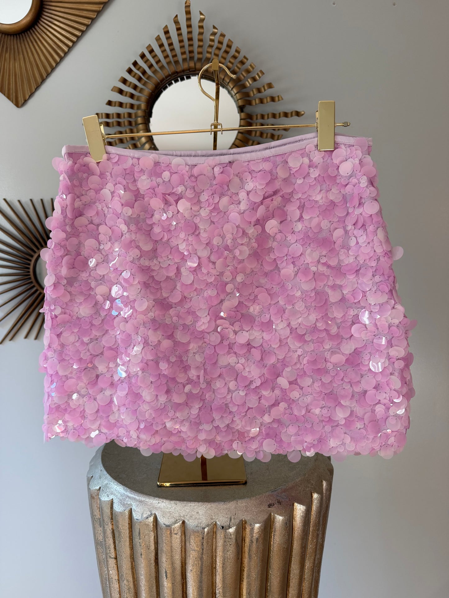 ZARA - Pink Sequins Mini Skirt