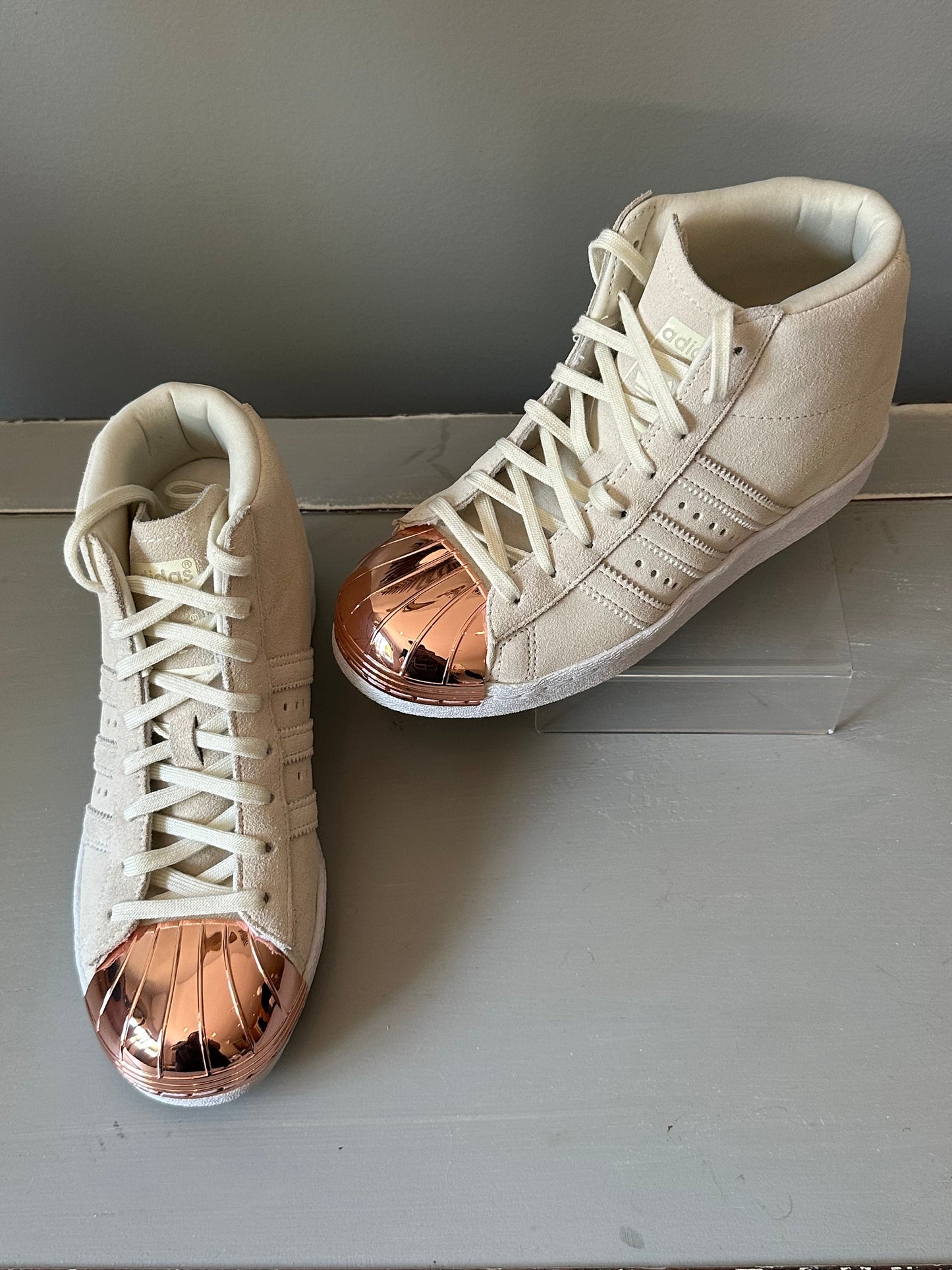 Adidas - Superstar 80’s Rose Gold Metal Toe Cap Sneakers-Chic Couture Closet ATL 