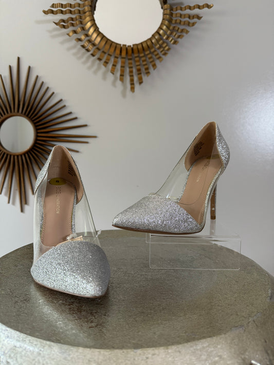 BCBGENERATION- Silver Glitter Lania Pumps